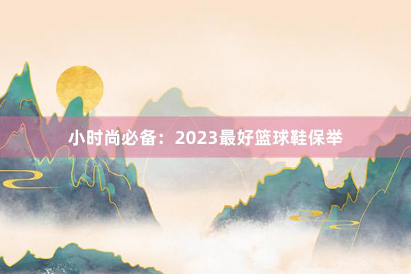 小时尚必备：2023最好篮球鞋保举